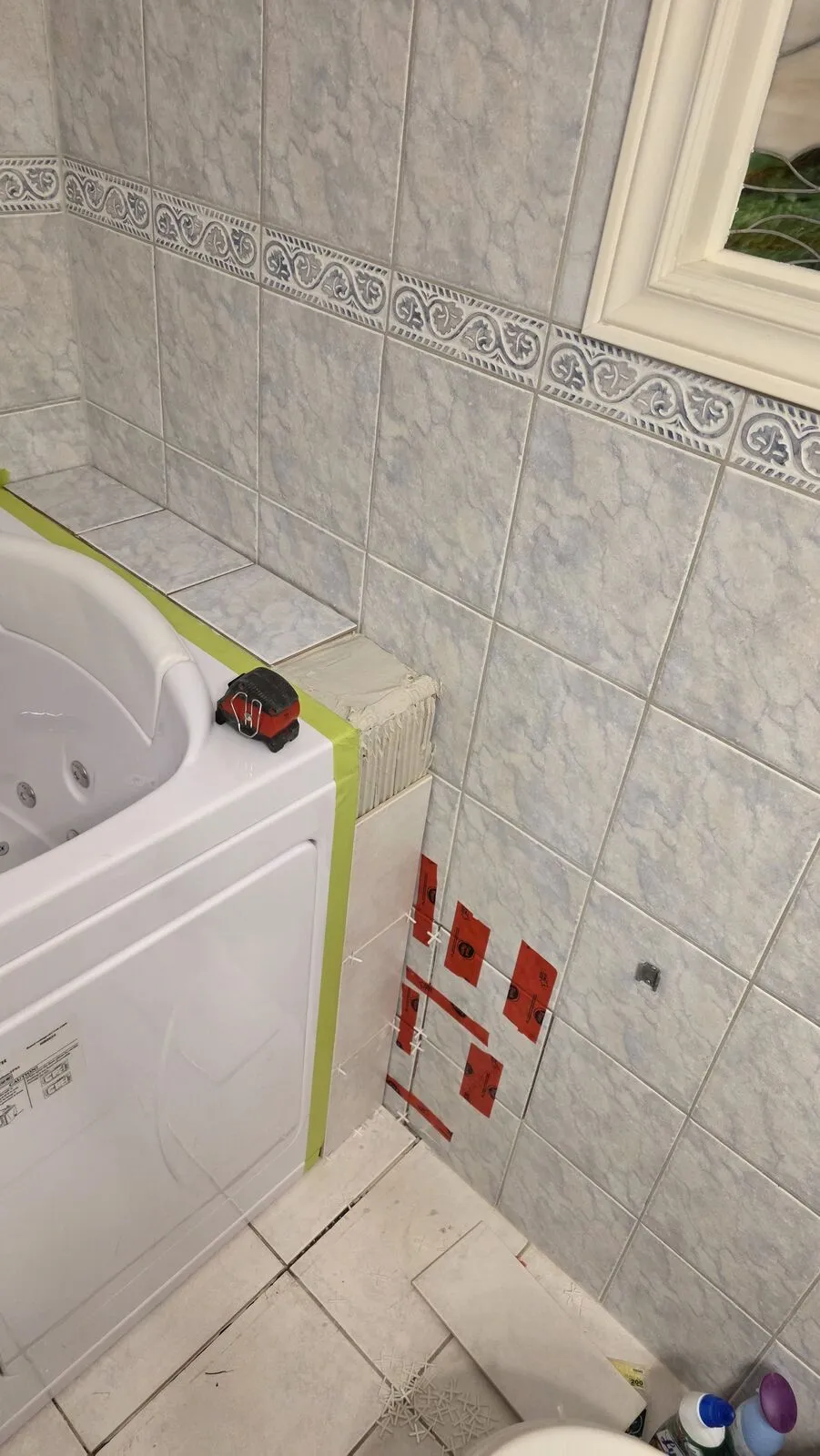 Walk-in bathtub installation — finished