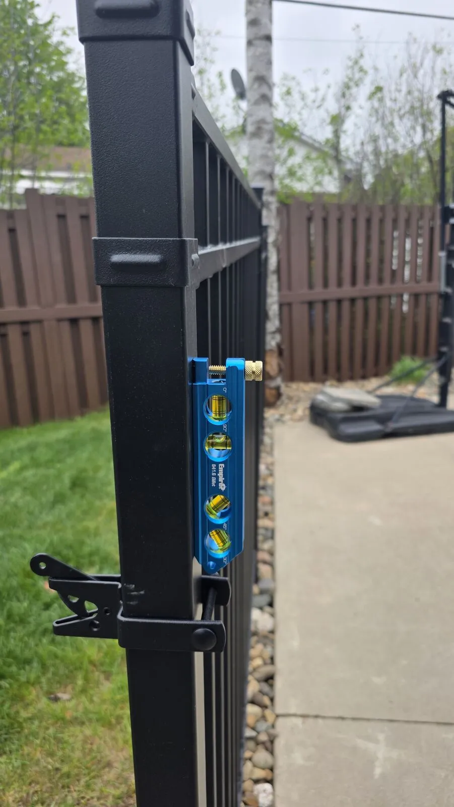 Black metal fence and gate — finished