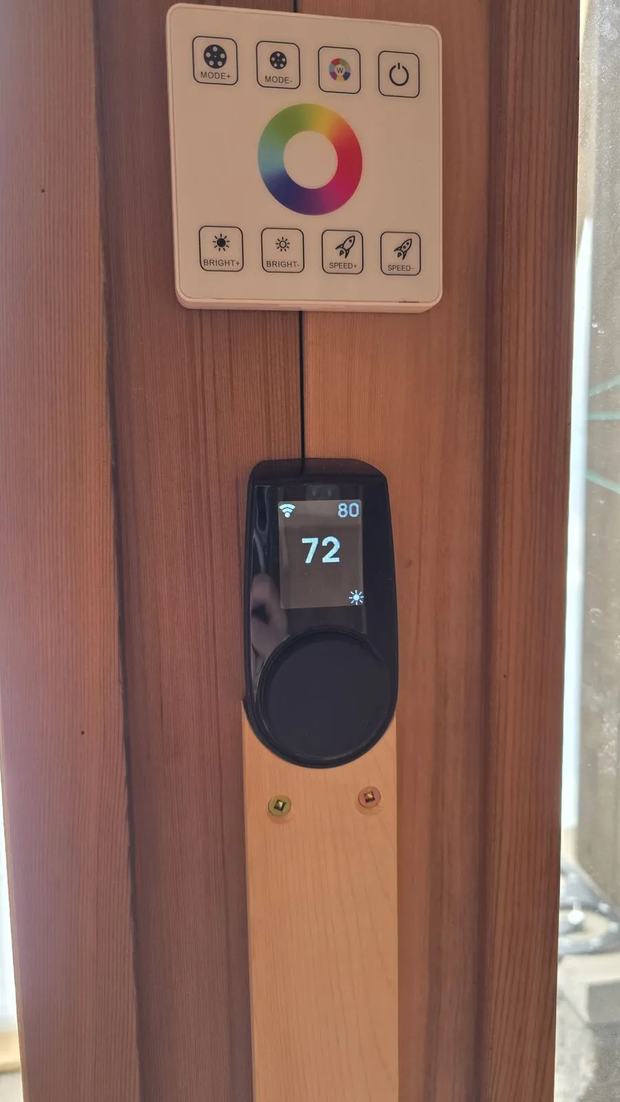 Backyard sauna under the covered patio — finished (3)