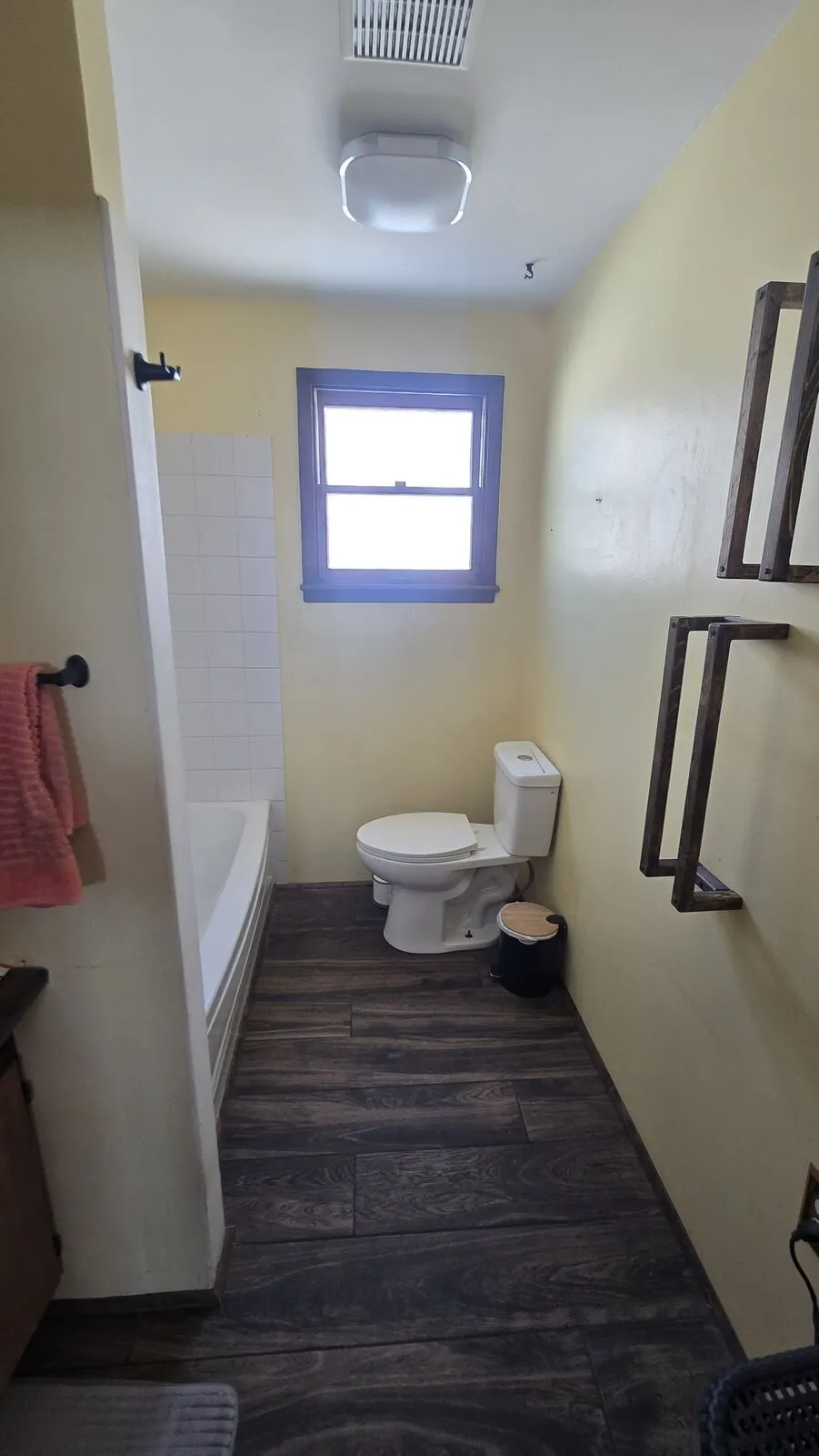 Bathroom remodel: tub surround, niches and hex accent — before