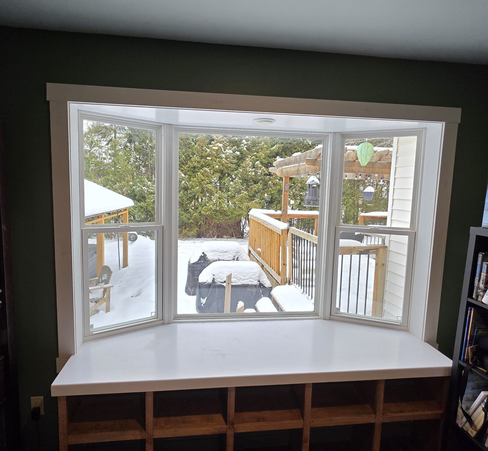 Bay window replacement and built-in window seat