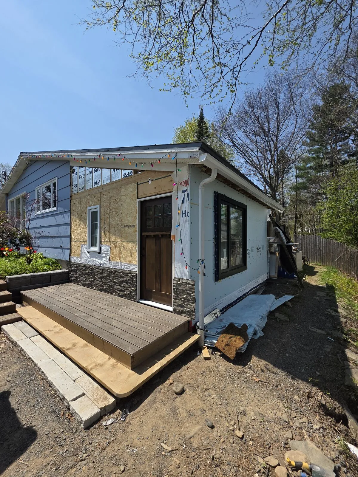 Home addition: exterior cladding — work in progress