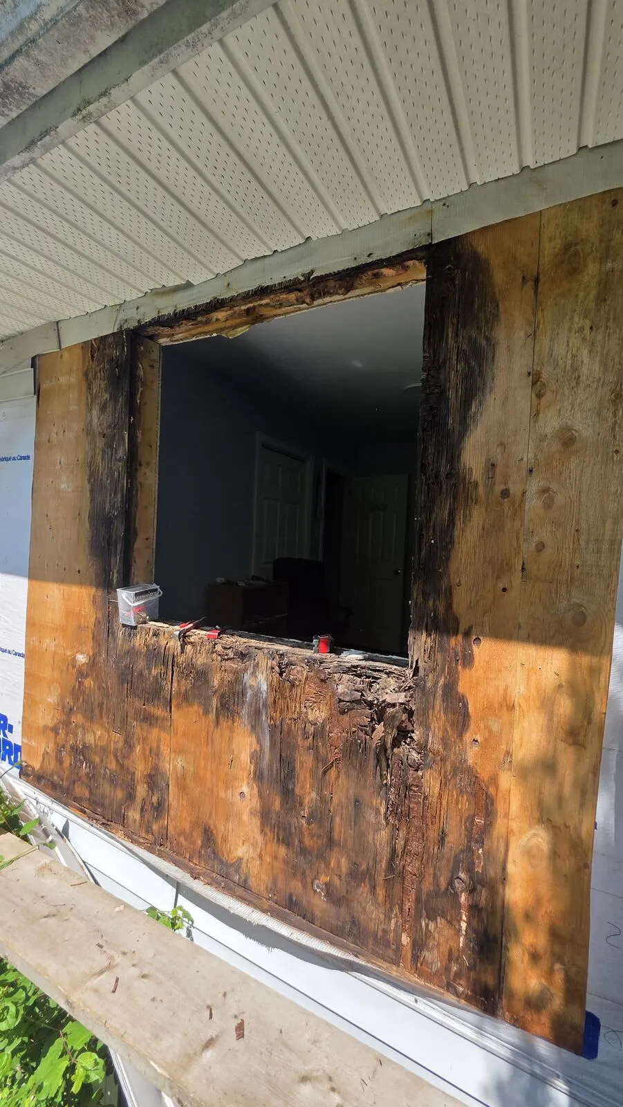 Window replacement with siding repair — work in progress (3)