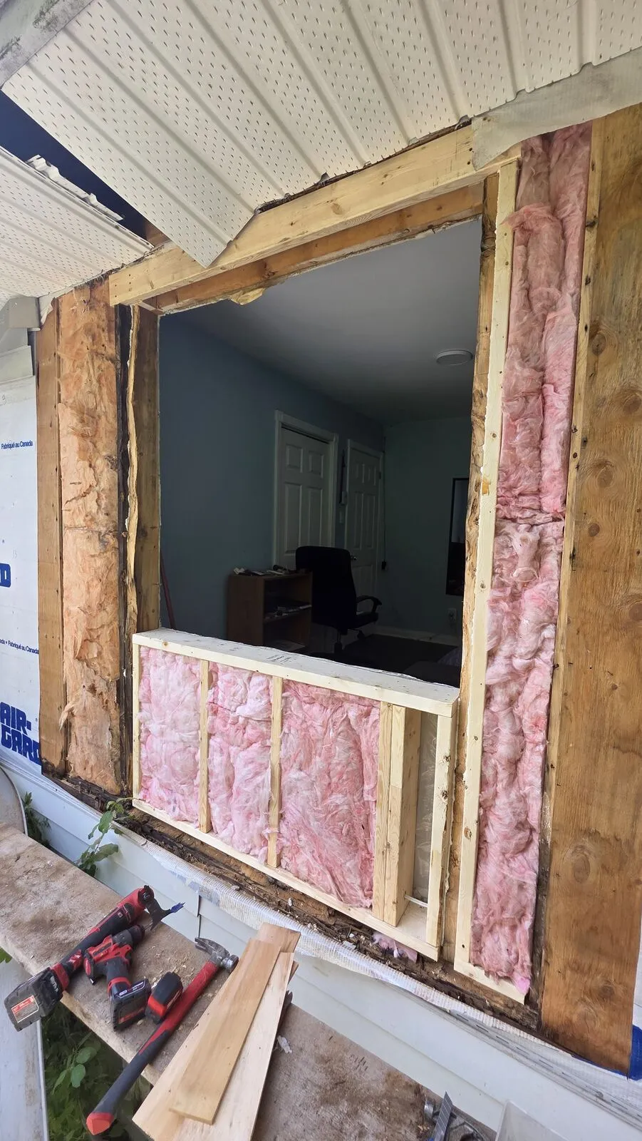 Window replacement with siding repair — work in progress (4)