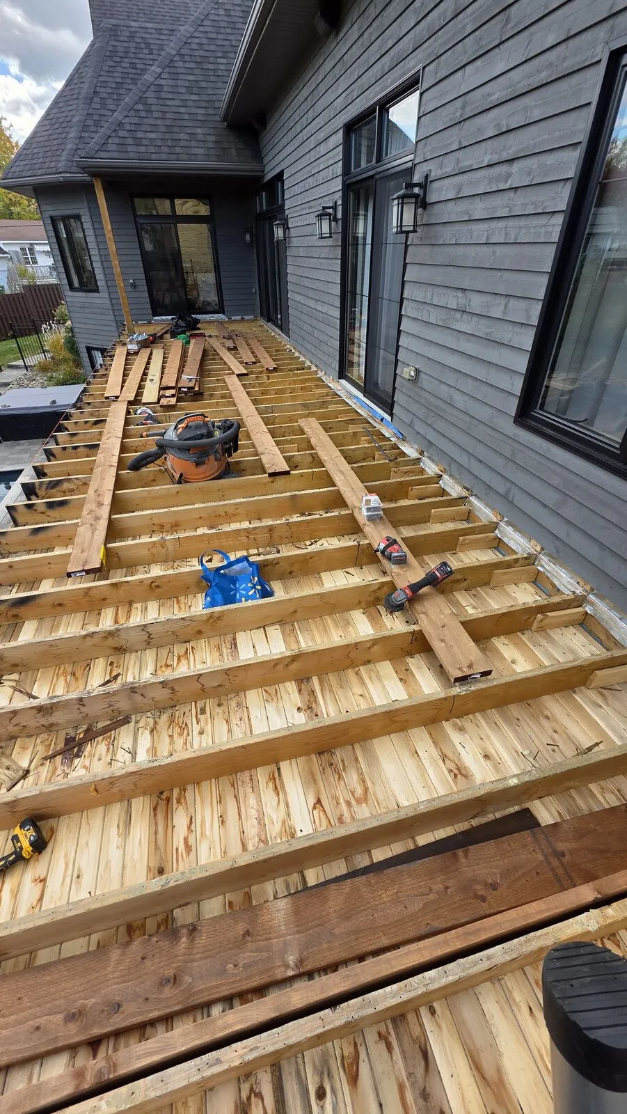Upper deck rebuild with waterproof membrane — work in progress (5)