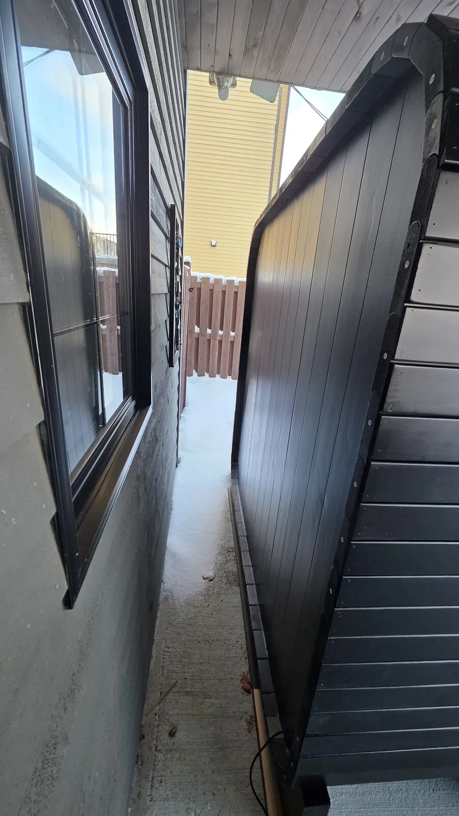 Backyard sauna under the covered patio — work in progress (6)