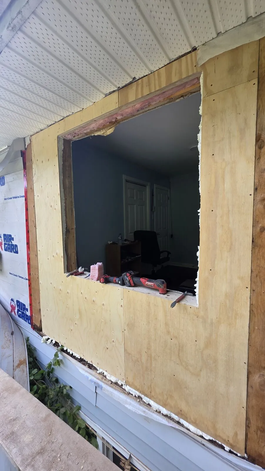 Window replacement with siding repair — work in progress (6)