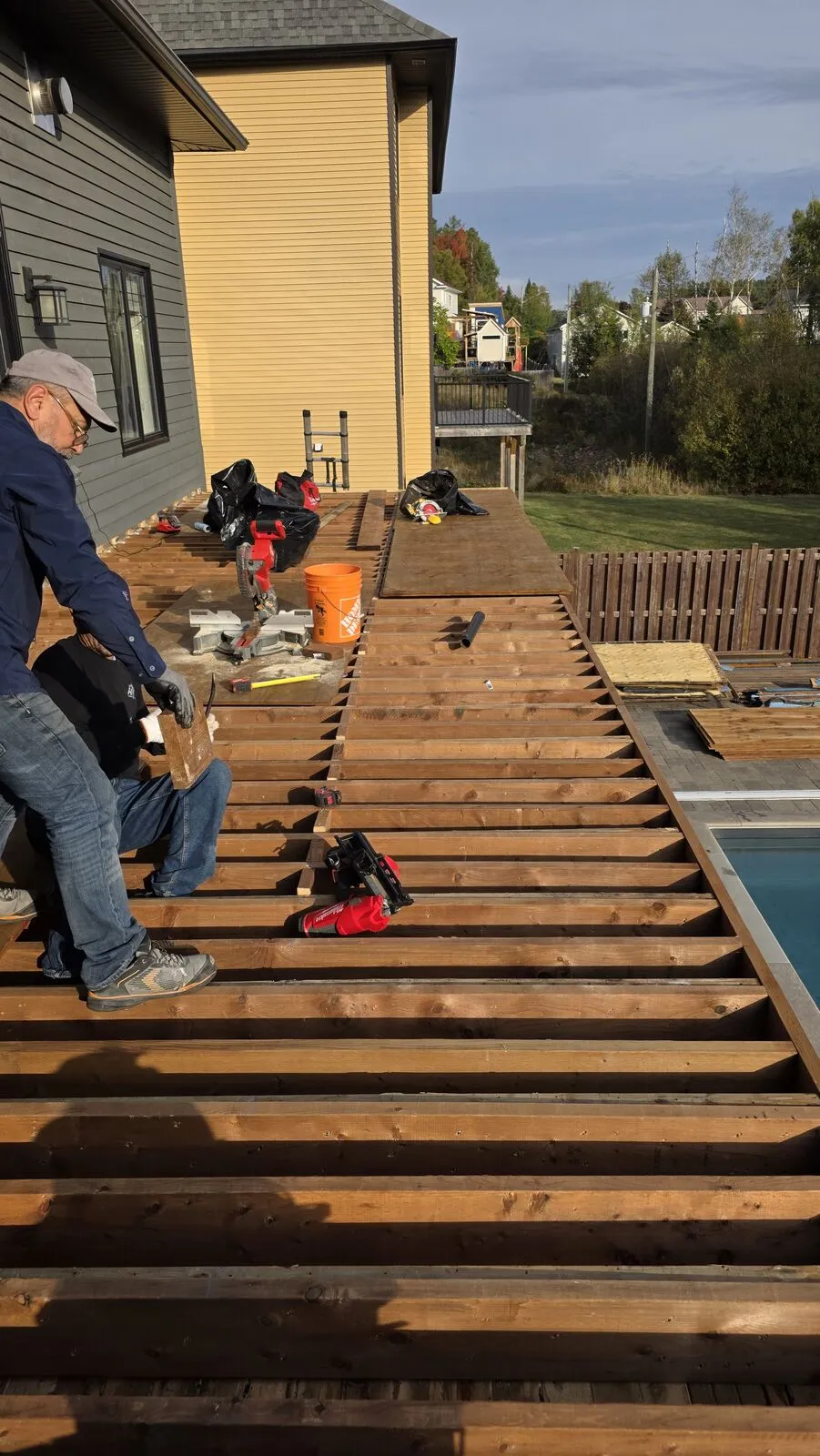 Upper deck rebuild with waterproof membrane — work in progress (6)