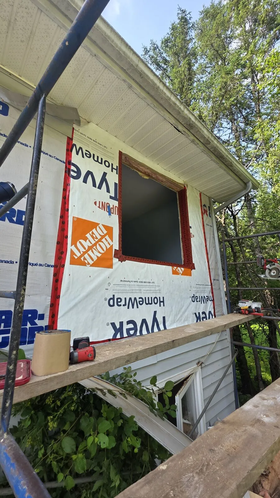 Window replacement with siding repair — work in progress (7)
