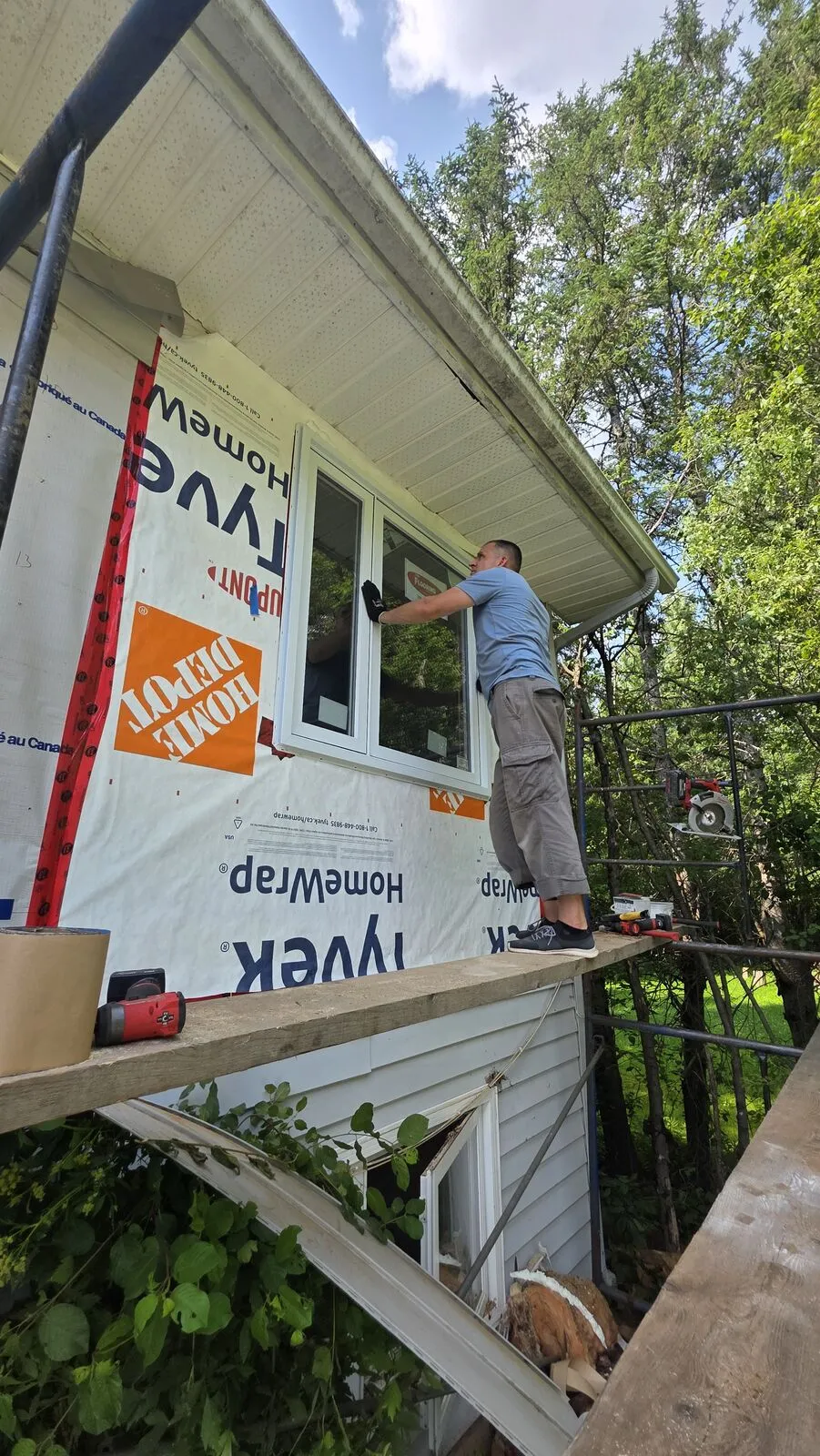 Window replacement with siding repair — work in progress (8)