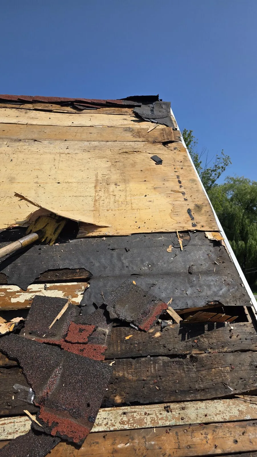Roof replacement and skylight removal — work in progress (13)