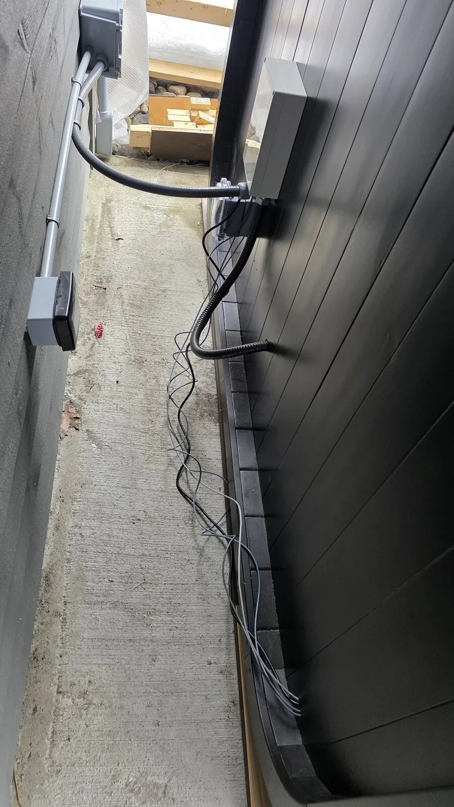 Backyard sauna under the covered patio — work in progress (14)